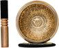 Tibetan Singing Bowl Set with Holy Buddhist Mantra and Sacred Third Eye Symbol from Nepal~ Antique Design Suitable for Yoga, Meditation, Sound Healing & Chakra Balancing~