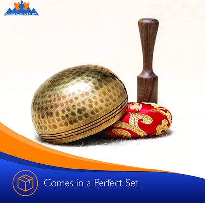 ® Tibetan Singing Bowls Set~ Meditation Sound Bowl Hand Hammered in Nepal for Yoga, Meditation, Mindfulness, Healing & Chakra Balancing~